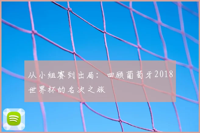 从小组赛到出局:回顾葡萄牙2018世界杯的名次之旅
